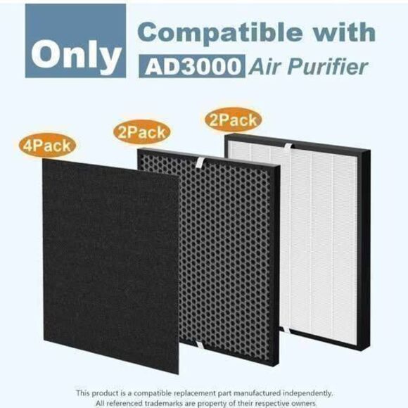 AirDoctor Air Purifier Filter AD3000 8-Pack HEPA Carbon Pre-Filters Bundle - Picture 2 of 7